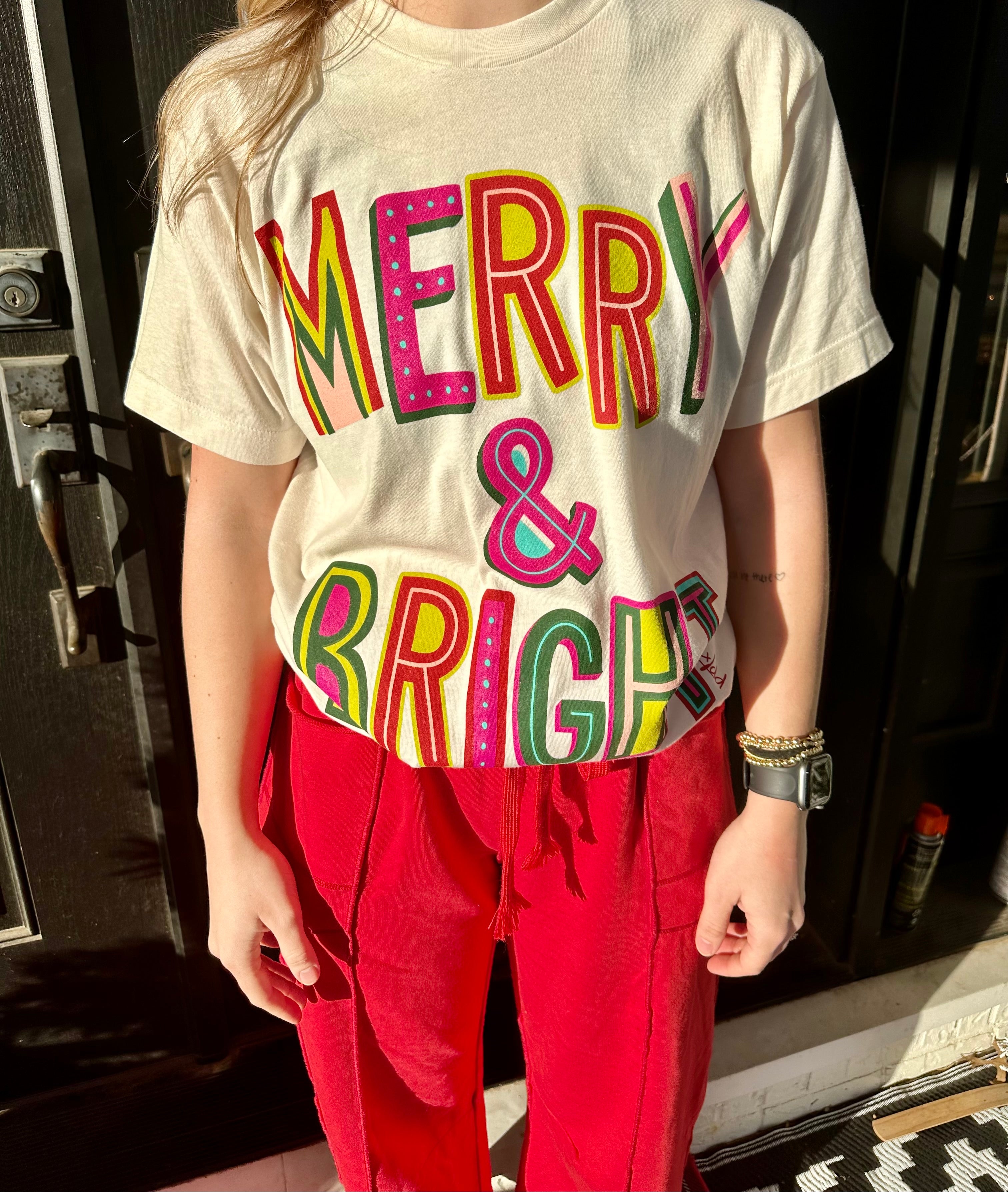 Merry & Bright tee