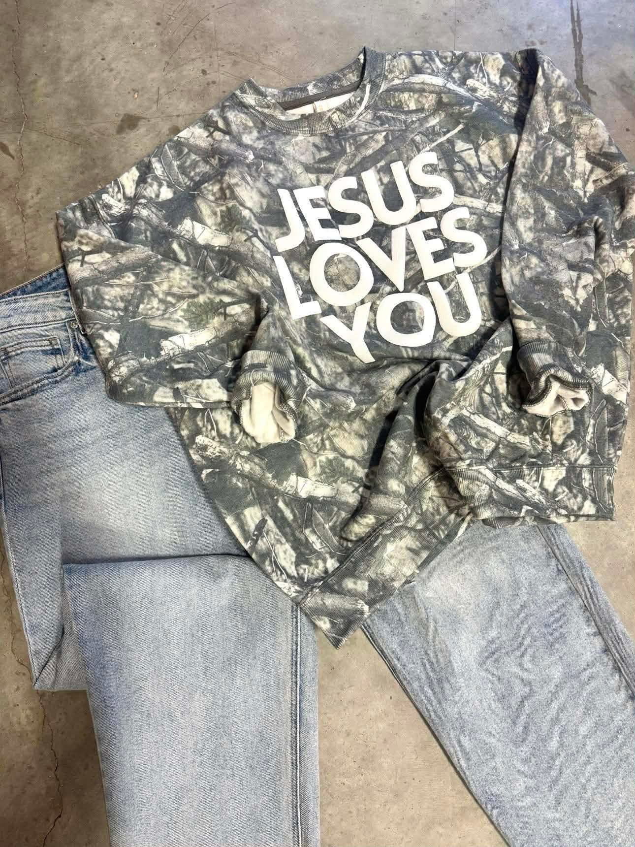 Olive Green Camo sweatshirt