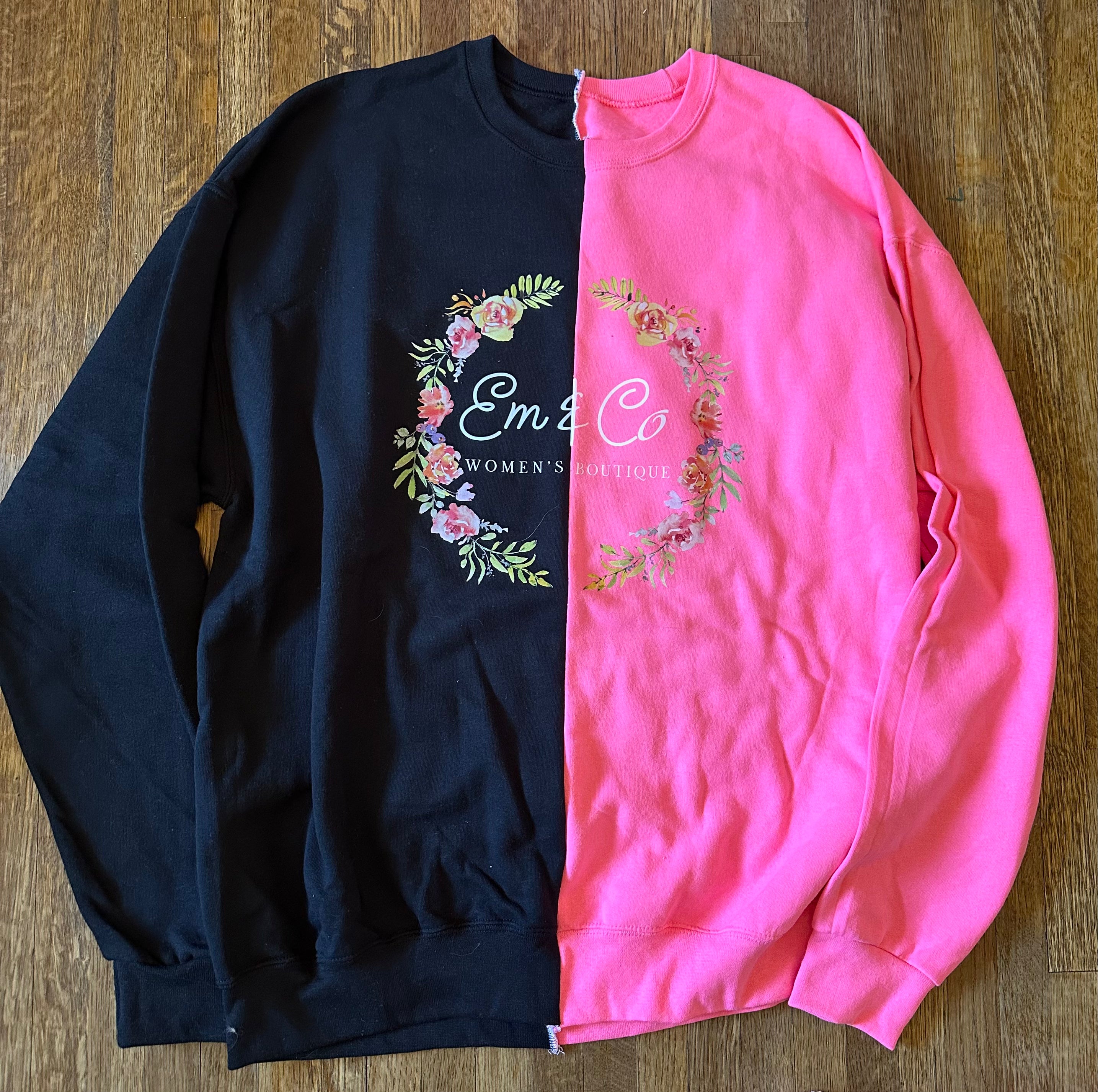 XL EM&CO SPLIT CREWNECK